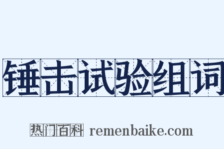 锤击试验组词是什么意思的图片